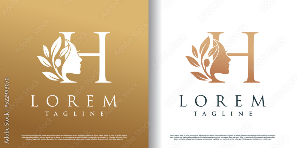 woman beauty logo icon with letter y concept design premium vector ...