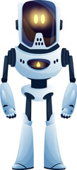 Aufkleber - Cartoon robot, electronic humanoid, vector ai bot