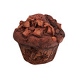 Chocolate Muffin Cupcake Baked Brown Tasty Isolated on Transparent Background