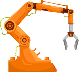 Leinwandbilder - Robot arm, factory hand machine or manipulator