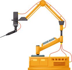 Leinwandbilder - Robot arm or mechanic laser hand, robotic machine