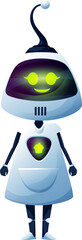 Fototapete - Cartoon cute robot cooker, electronic humanoid
