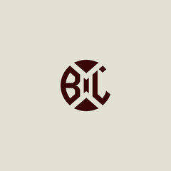 BL circle geometric concept initial design which is good for digital branding or print