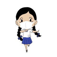 Poster - girl with Thai school uniform