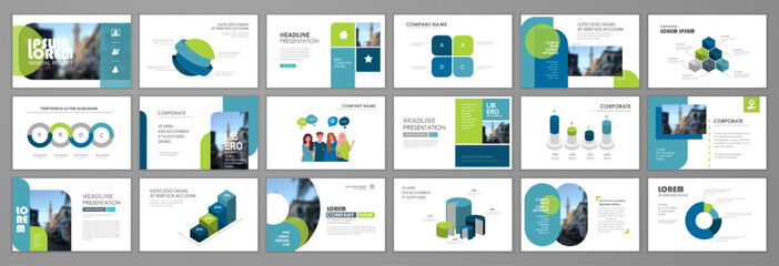 Wall Mural - Business presentation slides templates