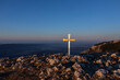 Morning Lights on Holy Ceoss on mount Kucelj over Vipava valley Slovenia