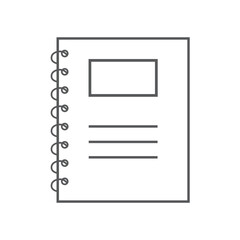 Wall Mural - notebook outline icon. wireframe scratch pad. vector stock