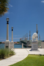 Bridge Of Lions In St Augustine, Florida On A Beautiful Sunny Day