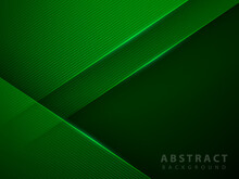 Green Abstract Background With Transparent Lines And Elegant Neon Light