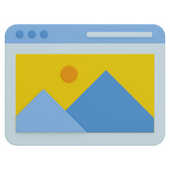 web design 3d render icon