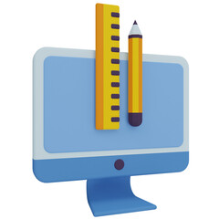 web design 3d render icon