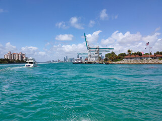 Wall Mural - Bayside Marina in Miami, Florida USA