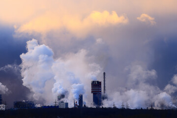 factory pipe smoke background gray abstract, co2 pollution