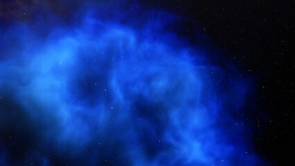 cosmic background with a blue purple nebula and stars