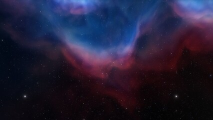 Wall Mural - deep space nebula with stars. bright and vibrant multicolor starfield infinite space outer space bac