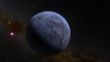 Fototapeta Kosmos - super-earth planet, realistic exoplanet, planet suitable for colonization, earth-like planet in far space, planets background 3d render

