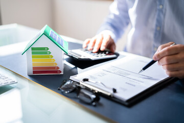 house energy audit. efficient consumption invoice
