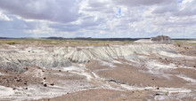 Scenic View Of Petrified Forest National Park In Arizona, EEUU.