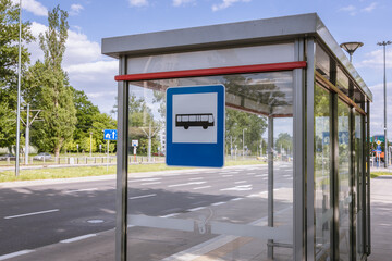 Sticker - Bus stop on Slowackiego Street Warsaw, Poland