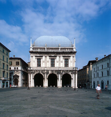 Wall Mural - Brescia. Piazza e Palazzo della Loggia.