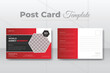 Print ready post card design template