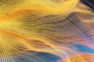Wall Mural - abstract wave color illustration with place for text, 3d rendering