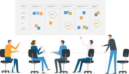 Poster - Business people team working meeting for project planning concept.