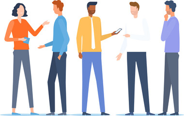Poster - group  business people meeting concept