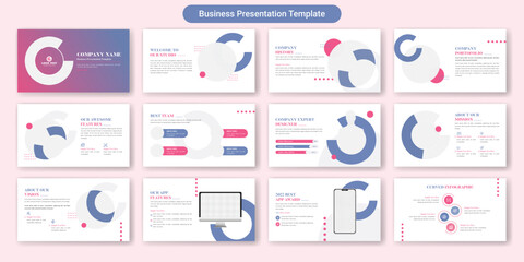 Wall Mural - Corporate business presentation slide template