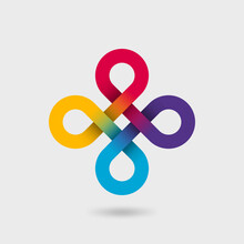 Bowen Cross Symbol In Rainbow Colors