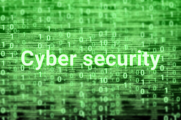 cyber security digital technology bright background with computer code.