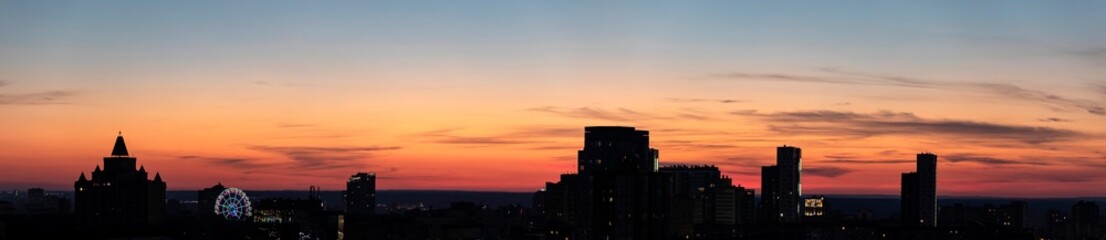 Wall Mural - Sunset in the city