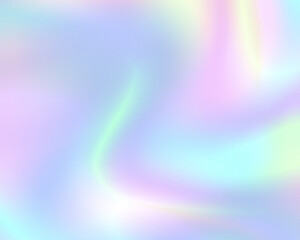 Wall Mural - abstract pastel rainbow holographic light wavy background