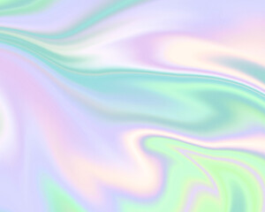 Wall Mural - abstract pastel rainbow holographic light wavy background