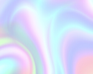 Wall Mural - abstract pastel rainbow holographic light wavy background