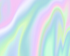 Wall Mural - abstract pastel rainbow holographic light wavy background