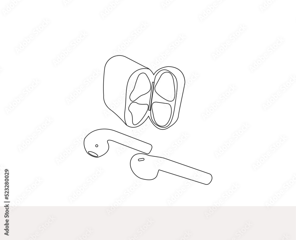 Vetor Airpods Pro Vector Art. Wireless AirPods Pro headphone symbol ...