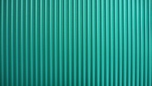 Green Fluted Wall In The Room For Decoration And Background Concept