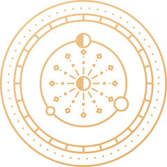 moon line art. celestial moon line art.