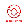 circulation blood logo vector template. Suitable for health, social, charity