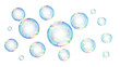canvas print picture - background with bubbles,Transparent water realistic glass bubbles. Bubbles PNG. 