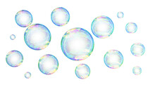 Background With Bubbles,Transparent Water Realistic Glass Bubbles. Bubbles PNG. 