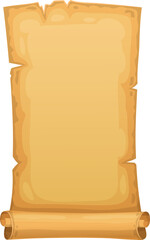 Wall Mural - papyrus scroll isolated empty worn parchment sign