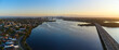 © Austockphoto - Dawn breaks over Perth's Canning River with the city skyline on the horizon