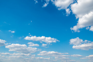 Wall Mural - blue sky background with white clouds