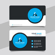 © muhamad - Blue modern creative business card and name card horizontal simple clean template vector design