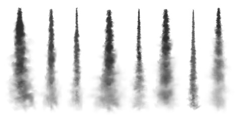 realistic missile or bullet trail. airplane condensation trails, jet aircraft tracks. space rocket l