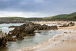 Spiky stones beach in Asturias, Spain