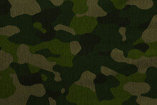 Green Army Camouflage Pattern , Realistic Military Fabric