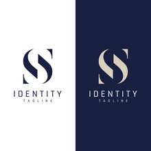 Logo Design Abstract Template Initial Letter S Element With Geometry. Modern And Minimalist Artistic S Symbol.